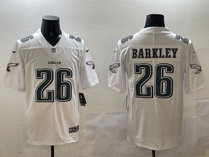 Men Philadelphia Eagles #26 Barkley White Fashion 2025 Nike Limited NFL Jersey style 4->philadelphia eagles->NFL Jersey